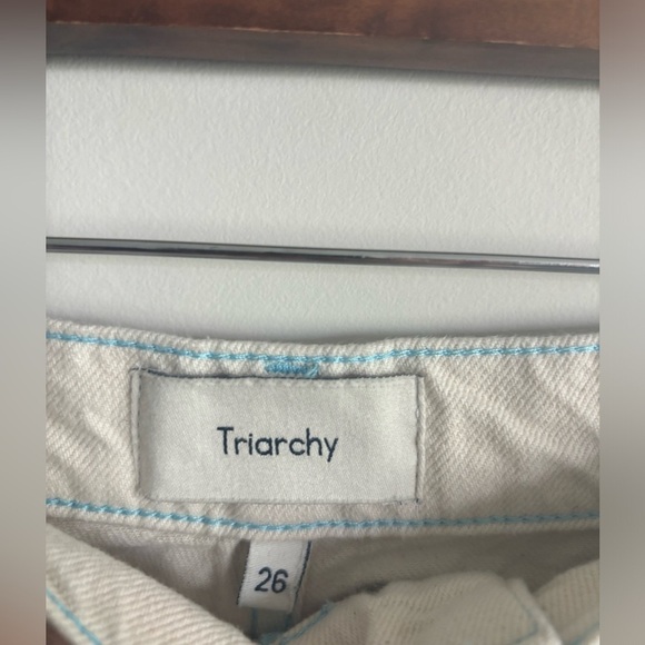 $10 sale 🍓Triarchy jeans off white straight leg high‎ waisted size 26 - Picture 4 of 9